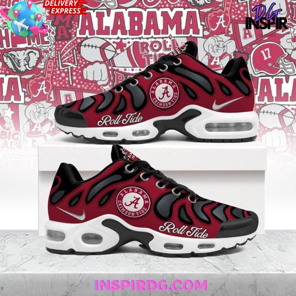 Alabama Crimson Tide Roll Tide Nike Air Max Plus Shoes 1