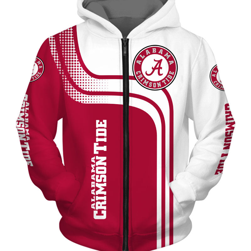 Alabama Crimson Tide Hoodies 3D Pullover Zip Up Hoodies 2 1000x