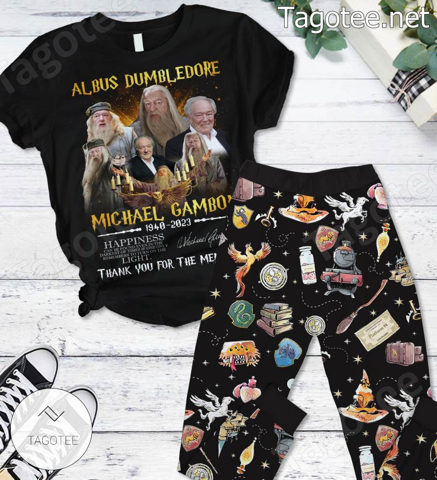 Albus Dumbledore Michael Gambon 1940 2023 Thank You For The Memories Signature Pajamas Set