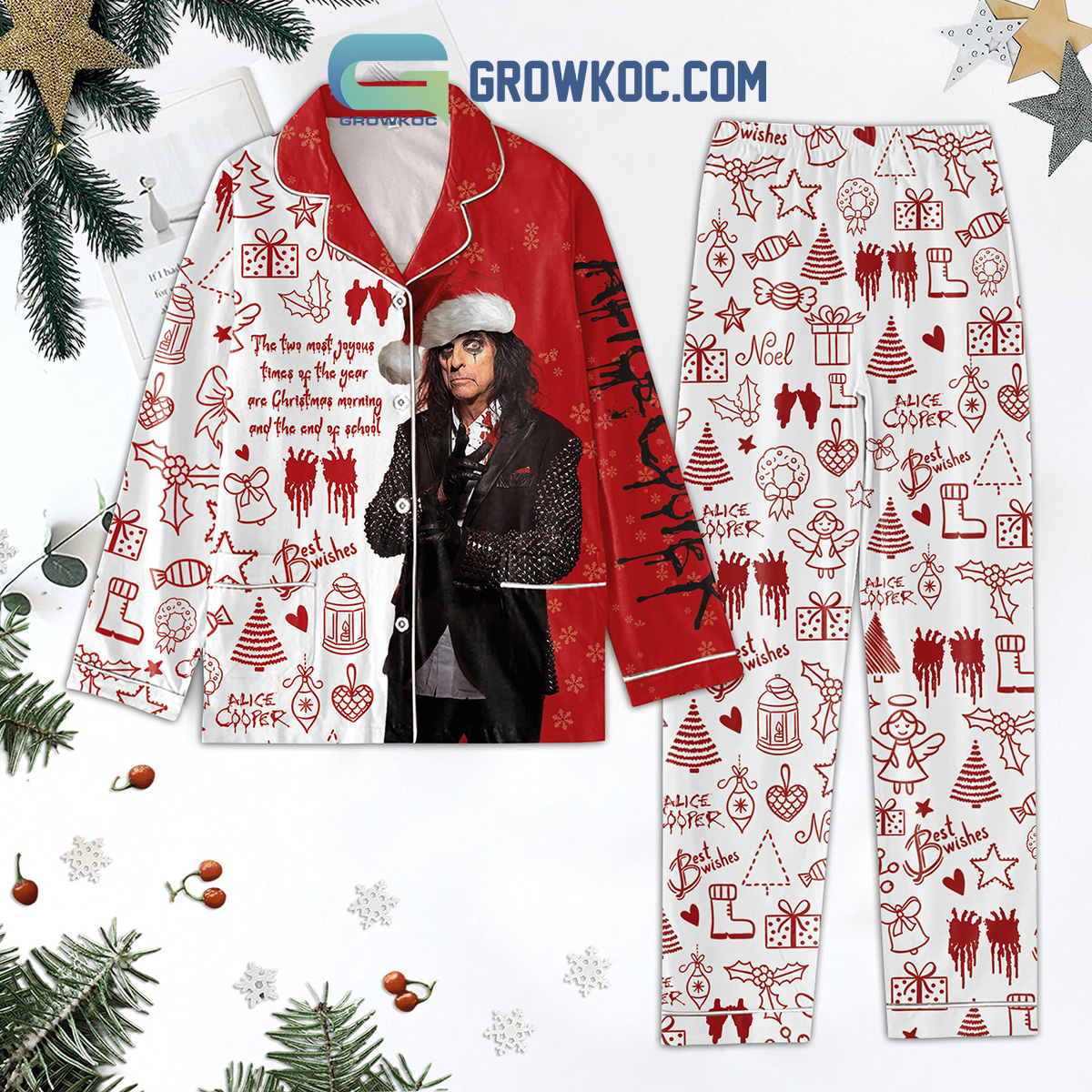 Alice Cooper Best Wishes For Christmas Pajamas Set2B1 3aCBB