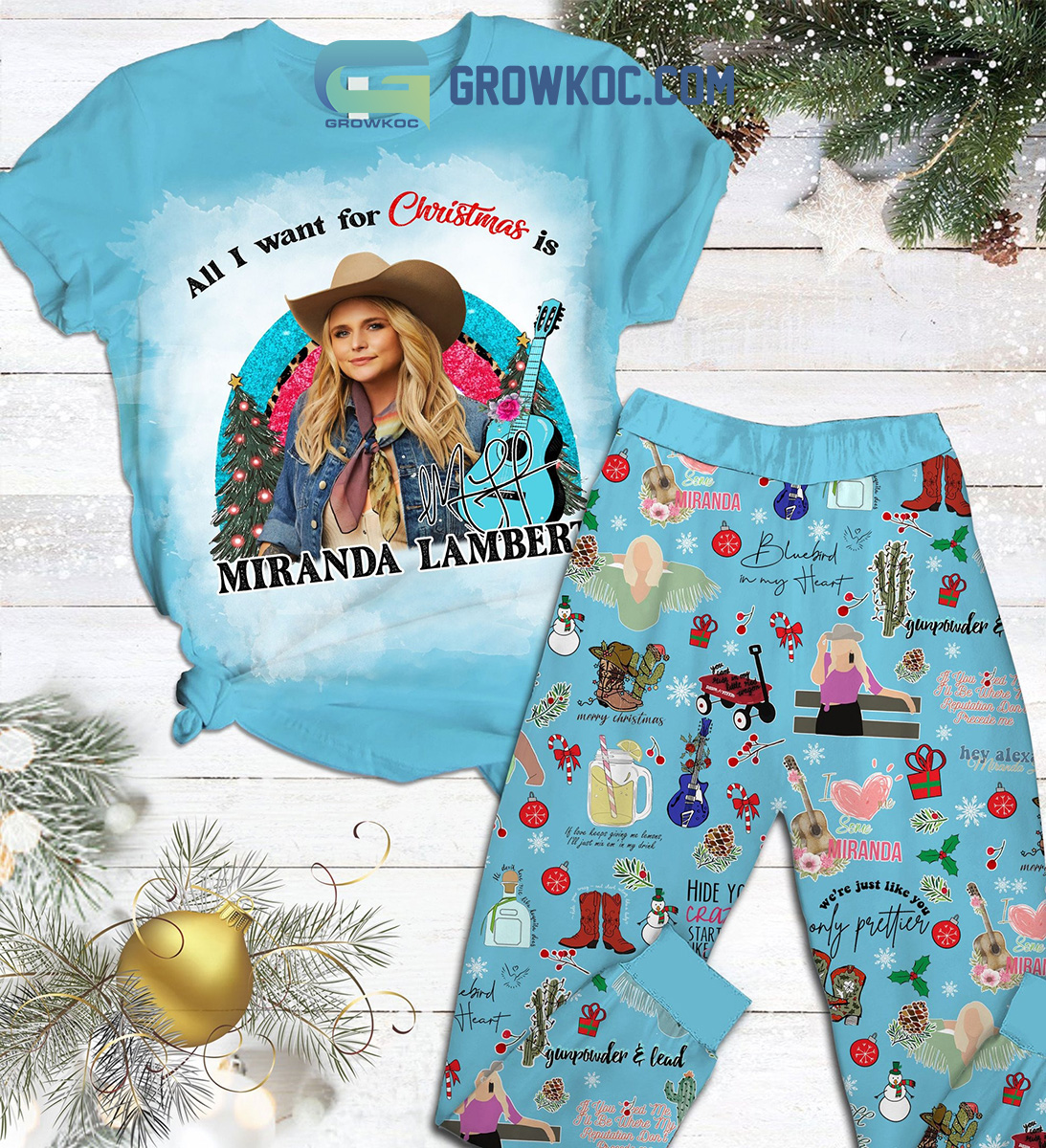 All I Want For Christmas Is Miranda Lambert Pajamas Set2B1 yPyB7