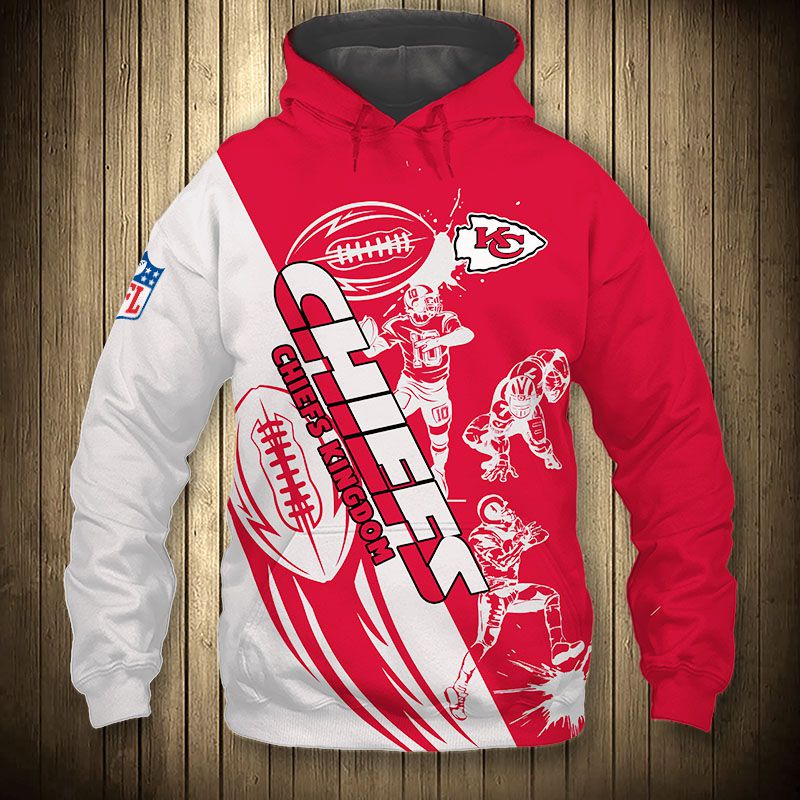 All Over Print Kansas City Chiefs Cartoon Player Cute Zip Hoodie 0