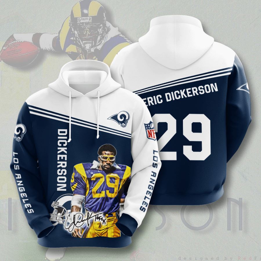 All Over Print Sport Hoodie for Los Angeles Rams Fans 3D Design 0