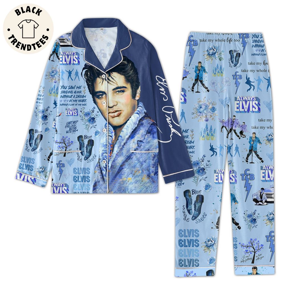 Always Elvis Blue Moon Lysrics Design Pijamas Set a84b16 0