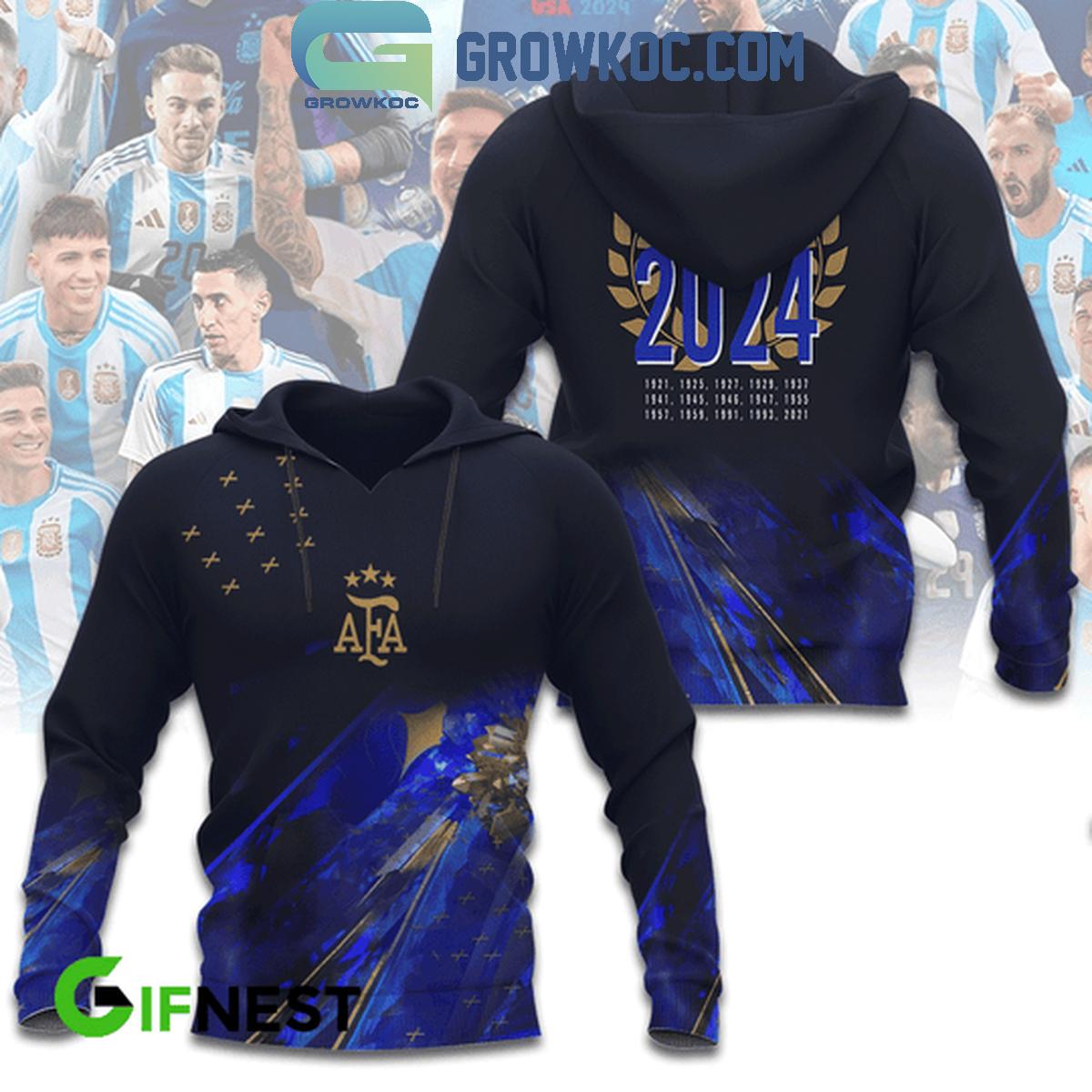 Argentina AFA Football Team Copa America Winner 2024 Hoodie Shirts 1 BLqZ4