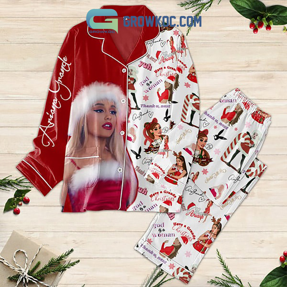 Ariana Grande Have A Grande Christmas Pajamas Set2B1 0Qosq