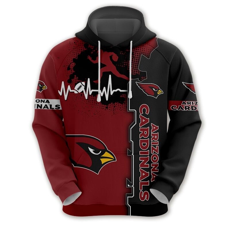 Arizona Cardinals All Over Print Zip Hoodie Perfect For Nfl Fans 0