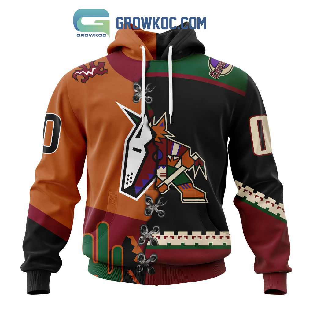 Arizona Coyotes Mix Reverse Retro Personalized Hoodie Shirts2B1 VFQKF