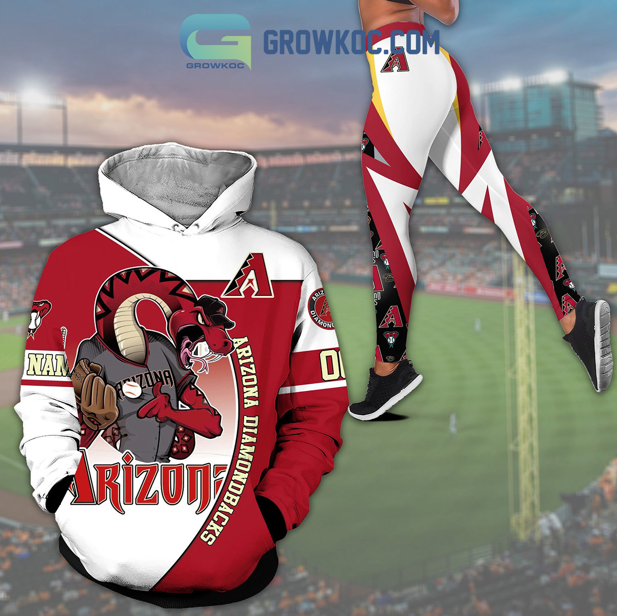 Arizona Diamondbacks Mascot Hoodie Leggings Set2B1 opbx8