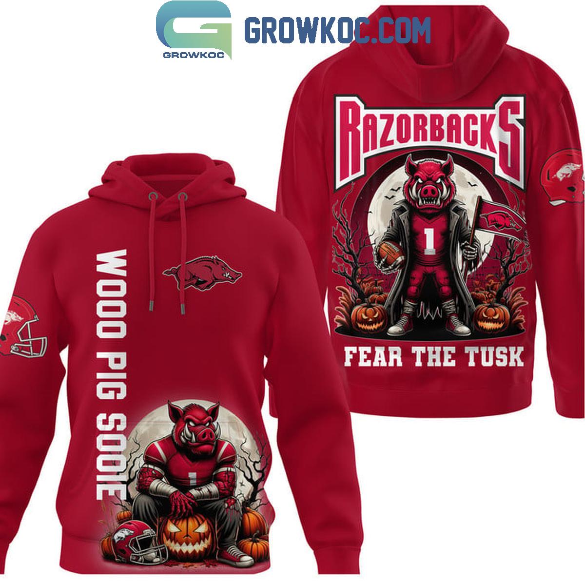 Arkansas Razorbacks Fear The Tusk Woo Pig Sooie Hoodie T Shirt 1 iDAG0