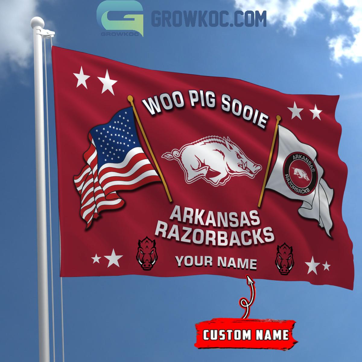 Arkansas Razorbacks Woo Pig Sooie 2024 Personalized Flag 1 QLSWE