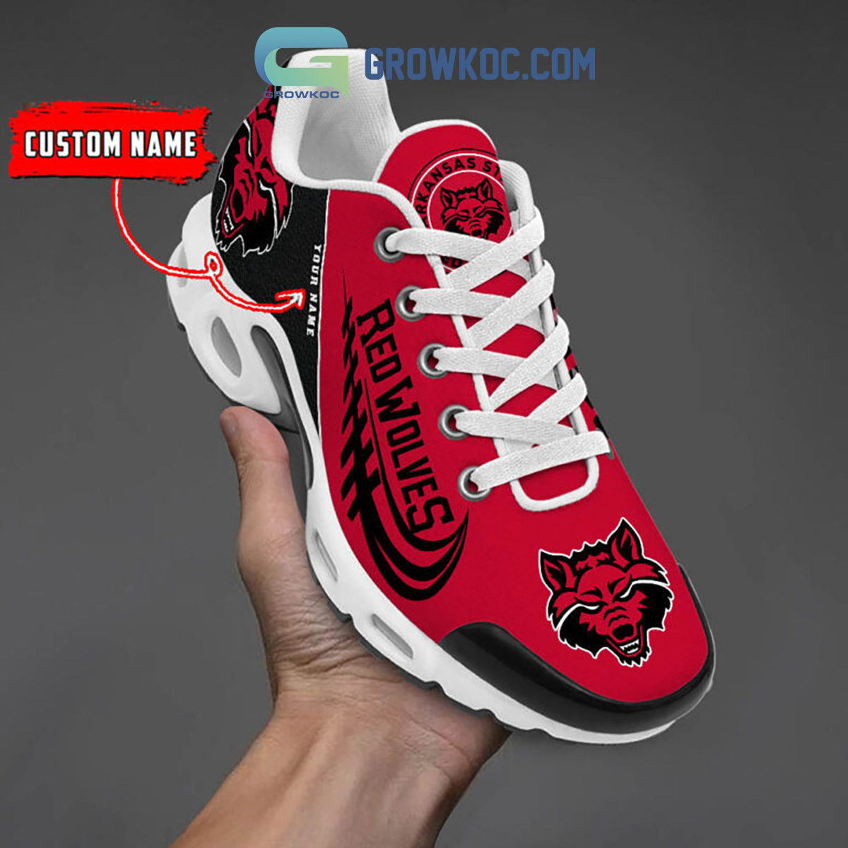 Arkansas State Red Wolves Personalized TN Shoes2B1 RWwv4