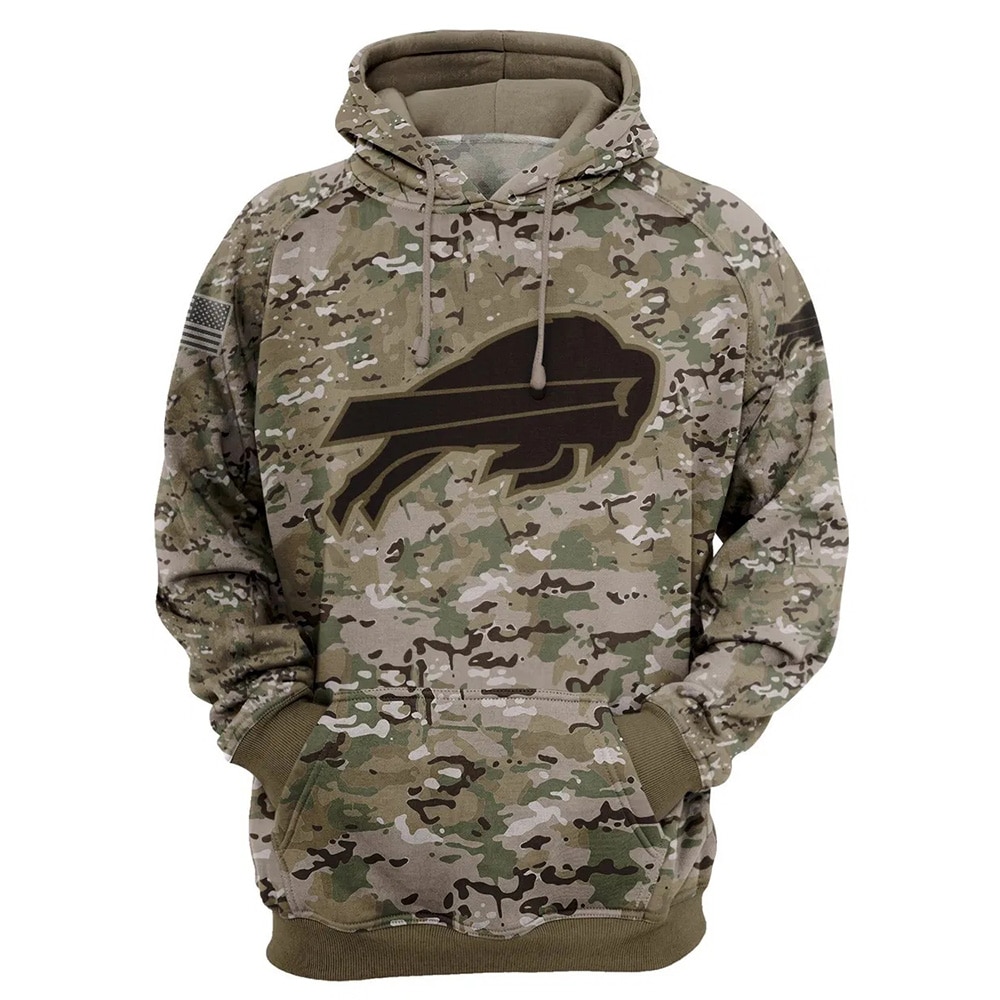 Army Graphic Buffalo Bills Hoodie With Zip Hoodie Pullover Gift For Fans 0