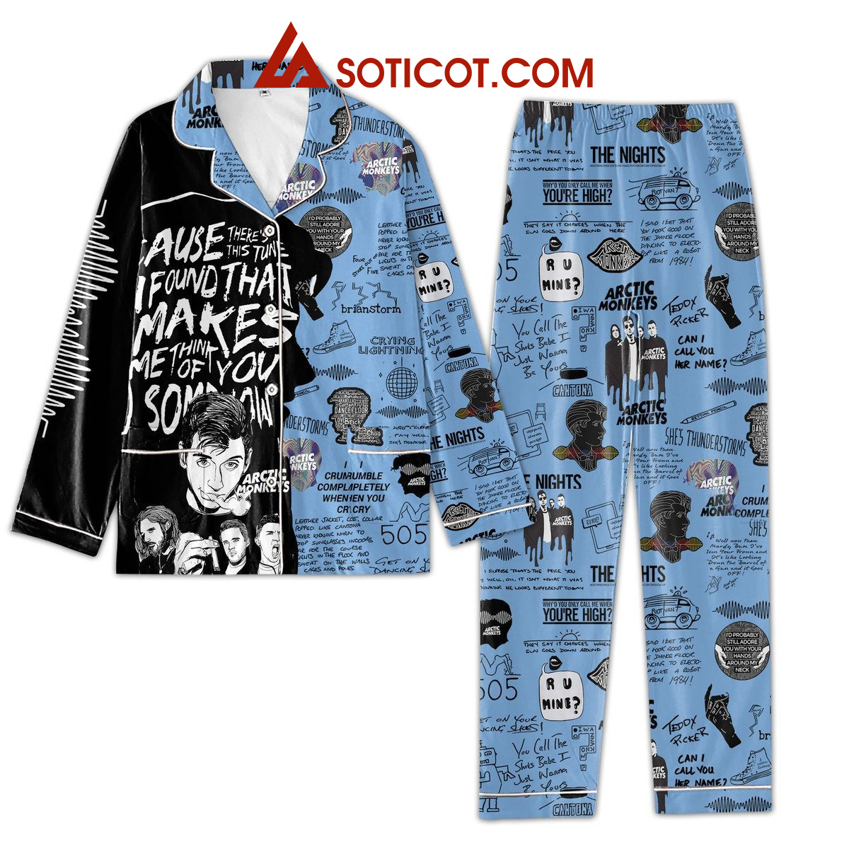 Artic Monkeys Teddy Picker Pajamas Set2B1 P9SzM