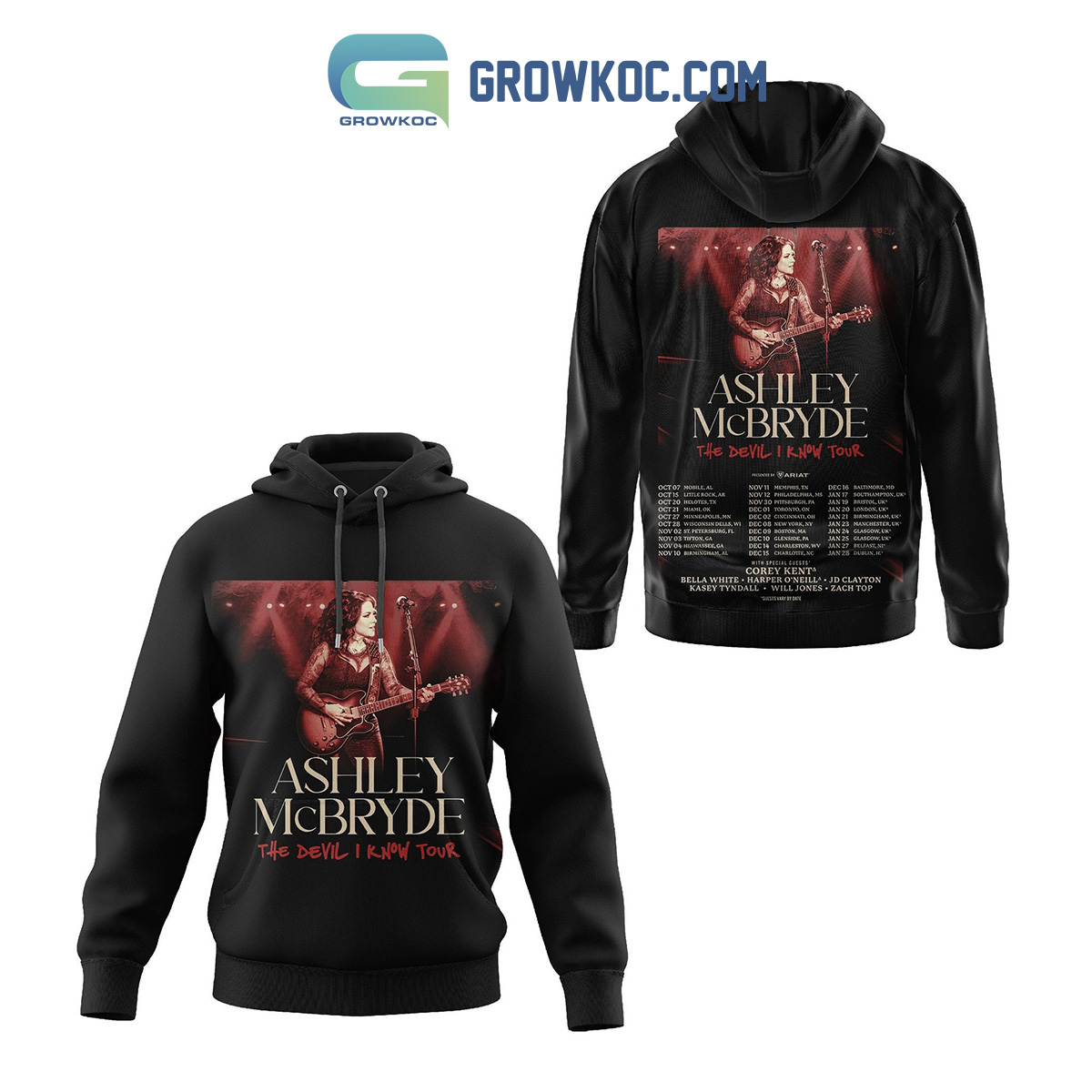 Ashley McBryde The Devil I Know Tour Hoodie Shirts2B1 vtPeM