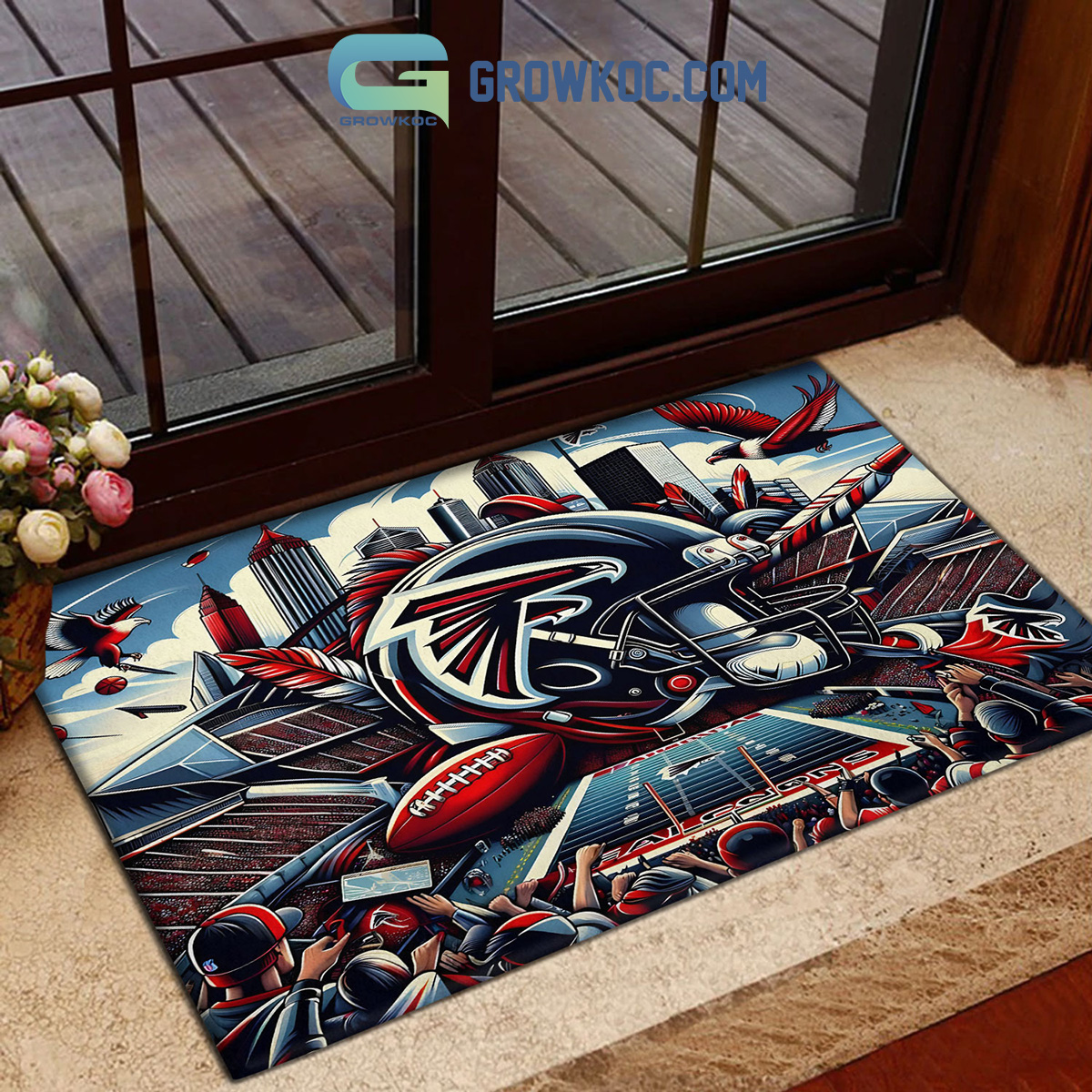 Atlanta Falcons Mercedes Benz Stadium Football Stadium Doormat2B1 smVc2