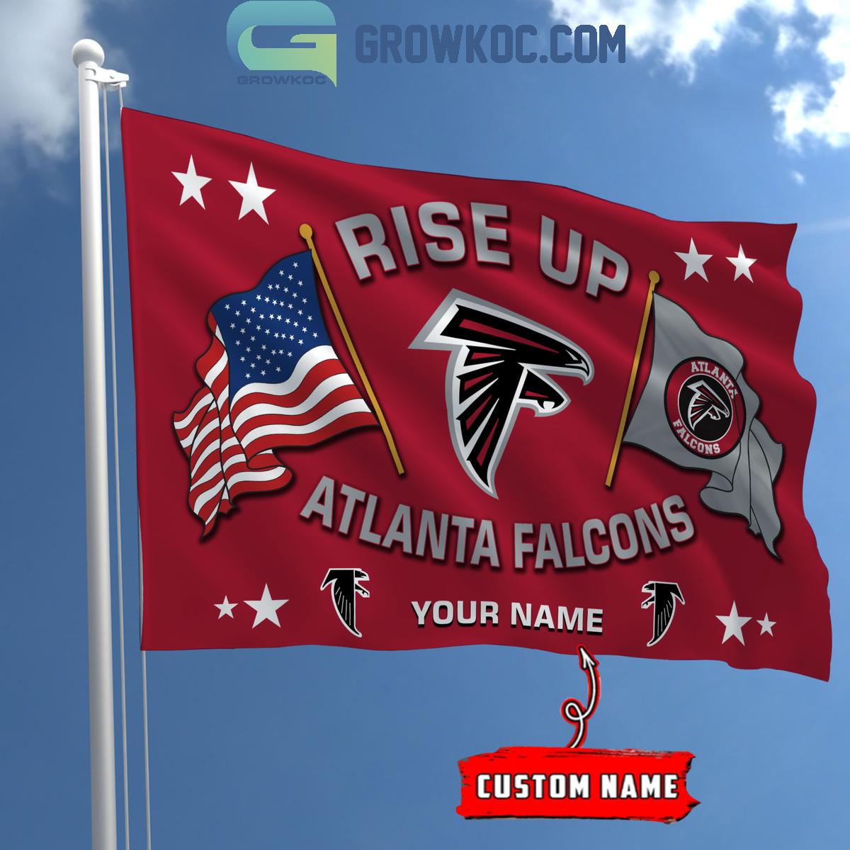 Atlanta Falcons Rise Up 2024 Personalized Flag 1 LKHoF