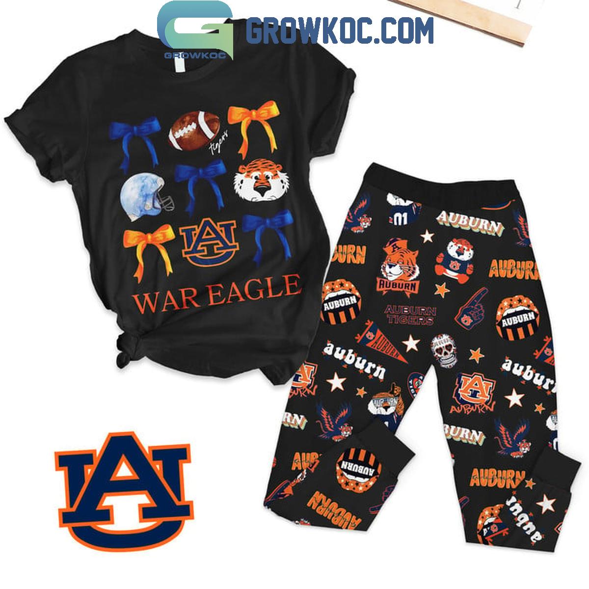 Auburn Tigers Go Tigers Halloween Fleece Pajamas Set 1 CT7Aw