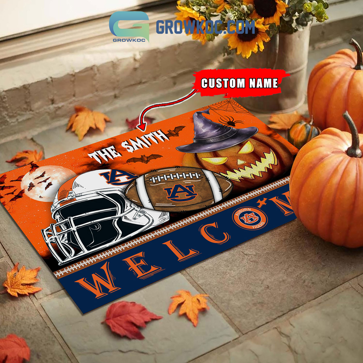 Auburn Tigers NCAA Football Welcome Halloween Personalized Doormat2B1 q1tru