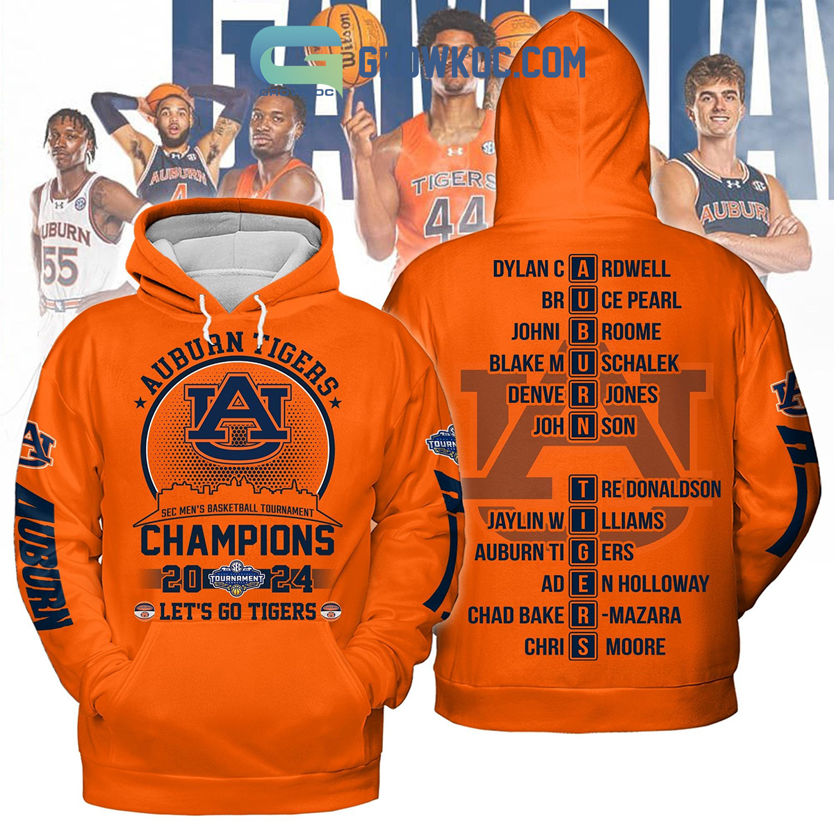 Auburn Tigers Sec Mens Basketball Champions 2024 Orange Version Hoodie T Shirt2B1 mvvnu