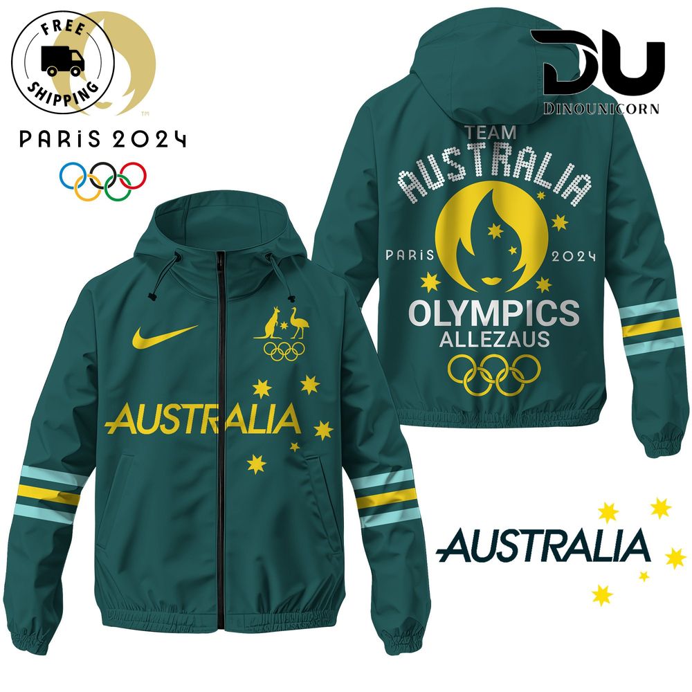 Australia Team Olympic Paris 2024 Windbreaker Jacket 1