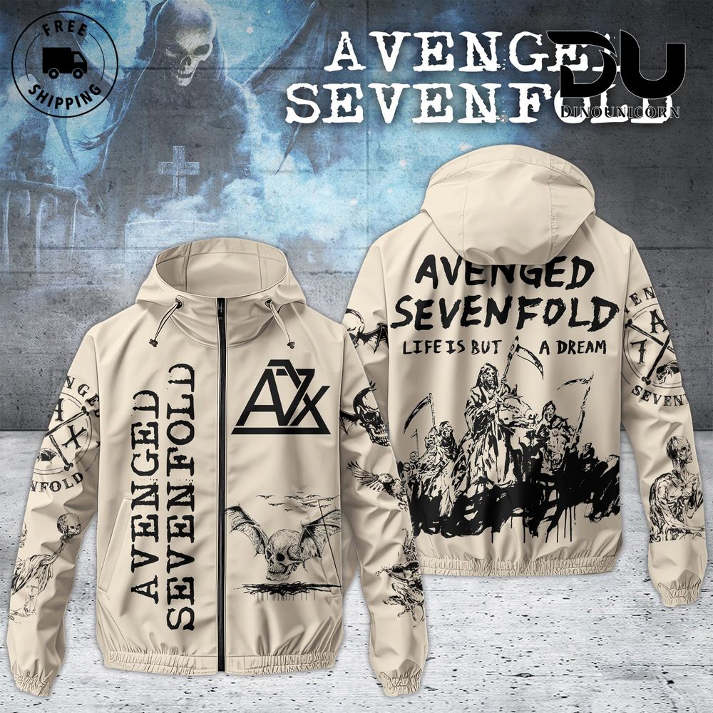 Avenged Sevenfold Life Is But A Dream Windbreaker Outdoor Jacket 1