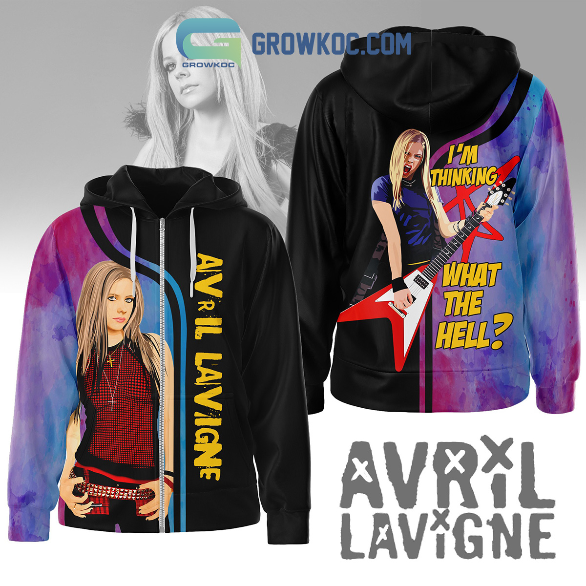 Avril Lavigne Im Thinking What The Hell Hoodie T Shirt2B1 mIFE7