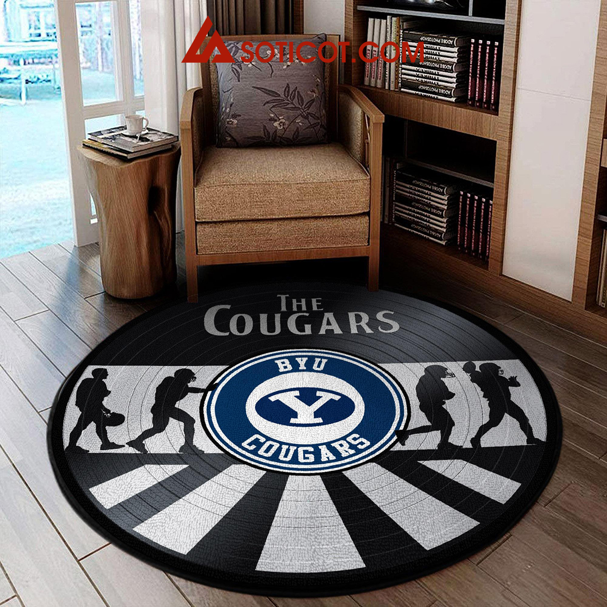 BYU Cougars New Style Sports Round Rug Carpet Livingroom Mat2B1 bBFN7