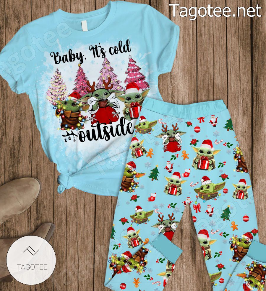 Baby Yoda Baby Its Cold Outside Pajamas Set