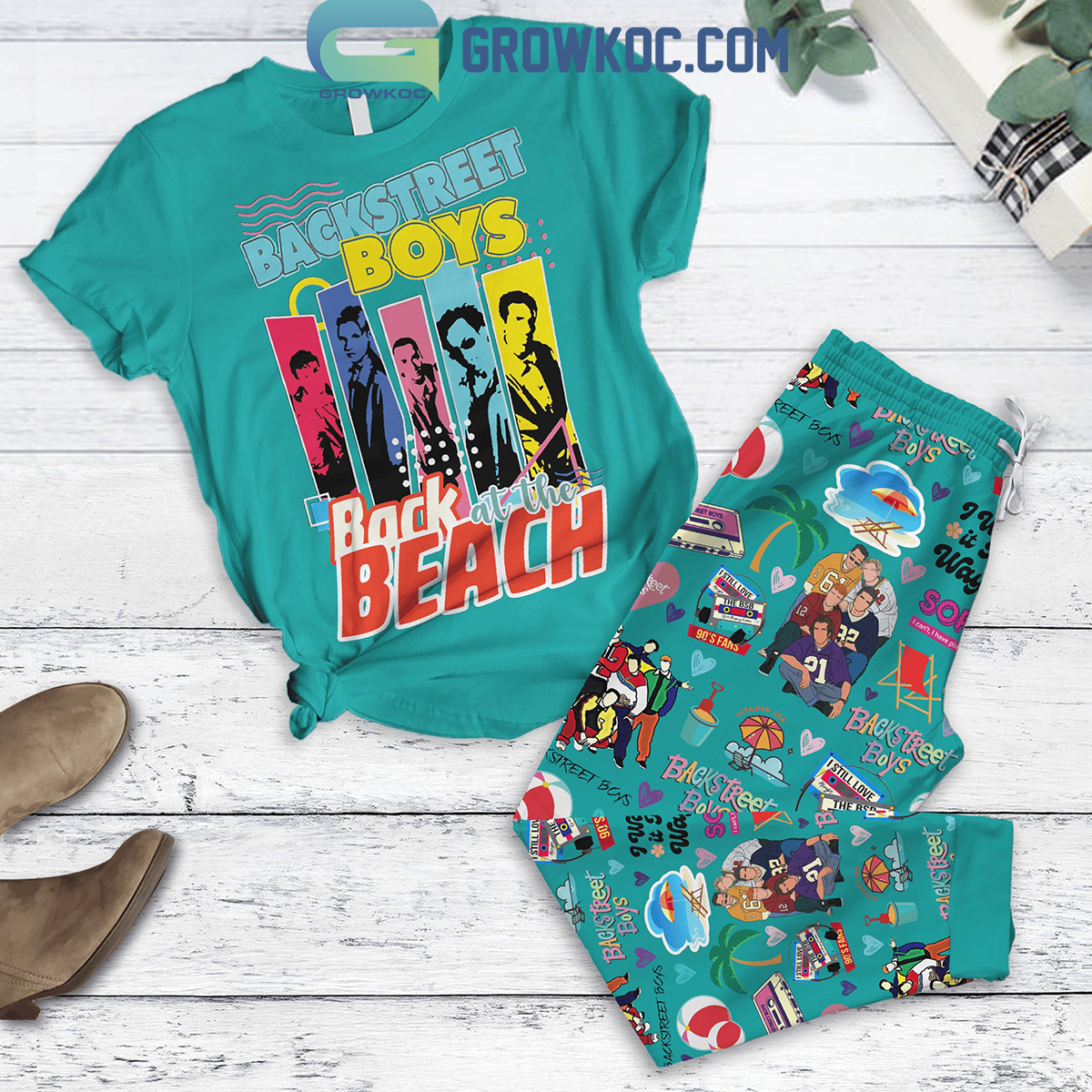 Backstreet Boys Back At The Beach Cancun 2024 Fleece Pajamas Set2B1 TrRRw