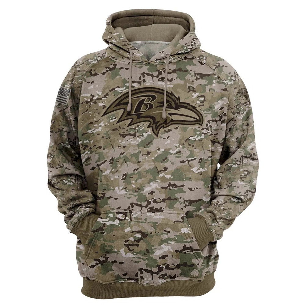 Baltimore Ravens Hoodie Army Graphic Zip Hoodie Pullover Gift for Fans 0