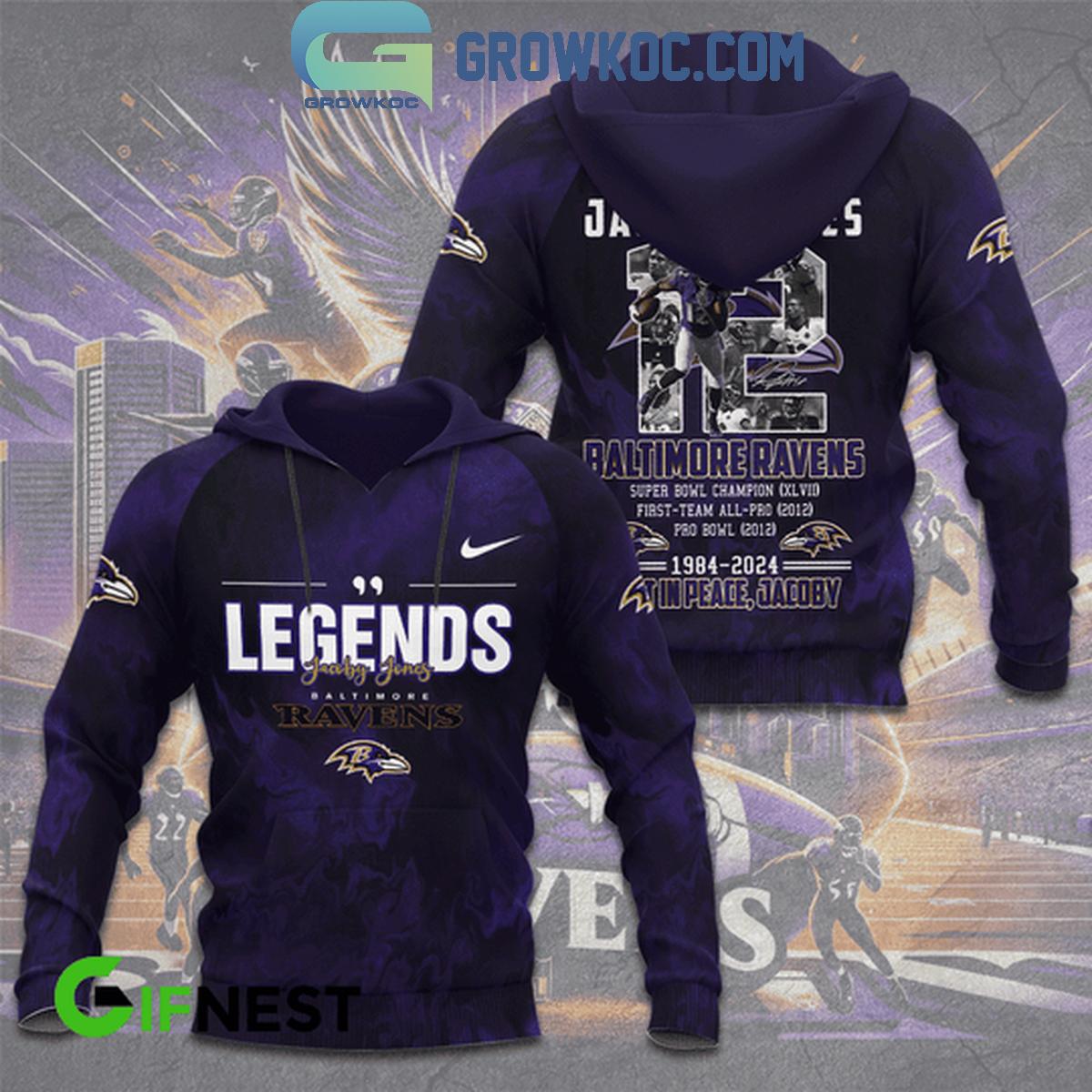 Baltimore Ravens Jacoby Jones The Legend Rest In Peace Hoodie Shirts 1 PdOE7