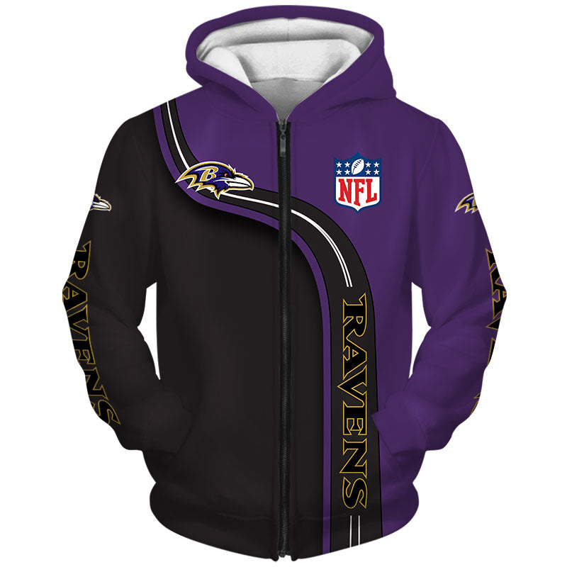 Baltimore Ravens Zip Up Hoodies 3D Highway Letter 2 1000x
