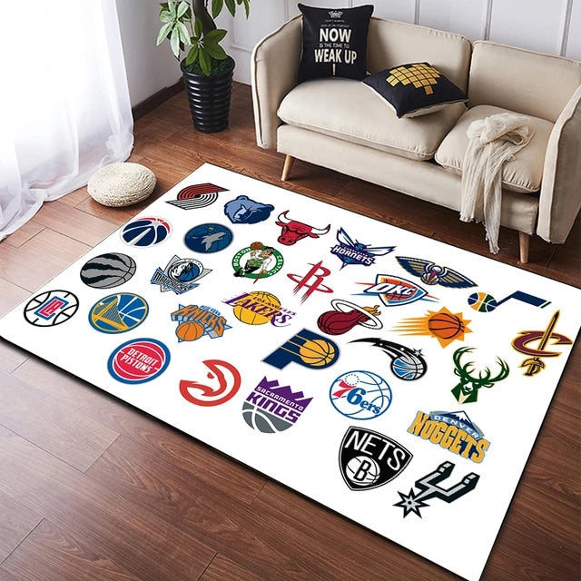 BasketballLogoMapBasketballCarpetLivingRoomBedroomSofaMatDoorMatKitchenBathroomRugs 2