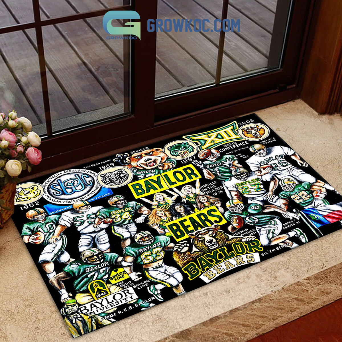 Baylor Bears Football History Legend Doormat2B1 D0z0z