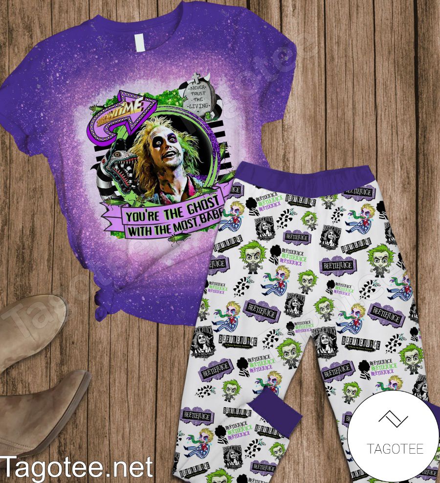 Beetlejuice Youre The Ghost With The Most Babe Pajamas Set