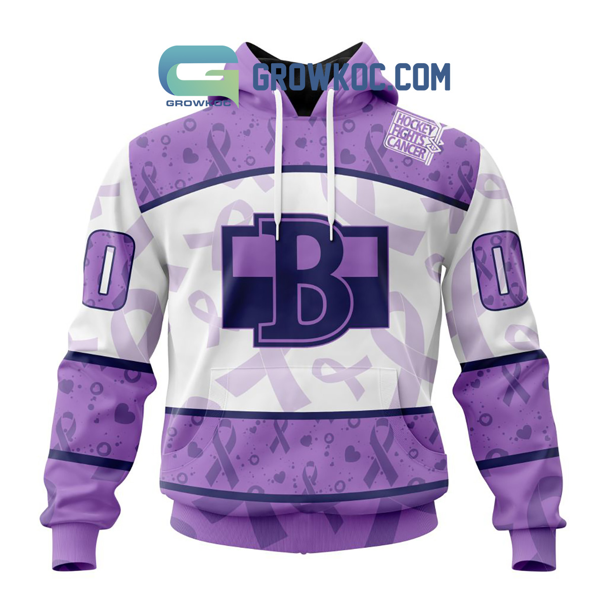 Belleville Senators Fight Cancer Lavender Personalized Hoodie Shirts2B1 wMYJD