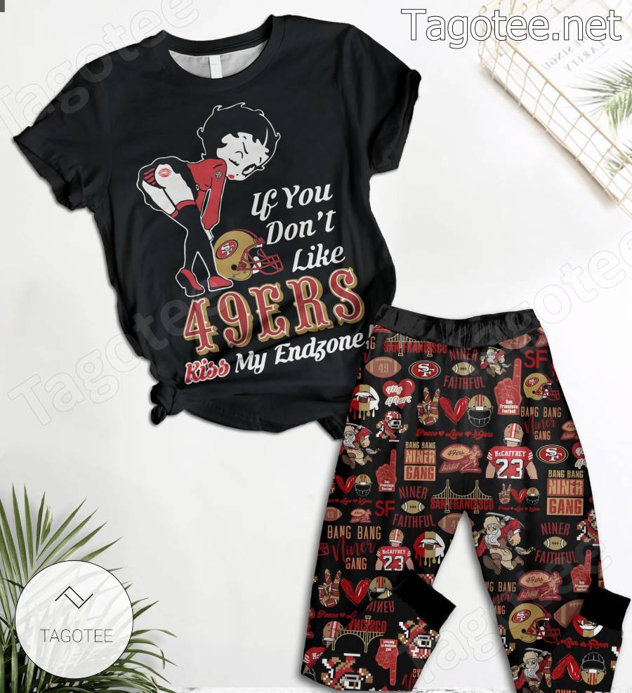 Betty Boop If You Dont Like 49ers Kiss My Endzone Pajamas Set