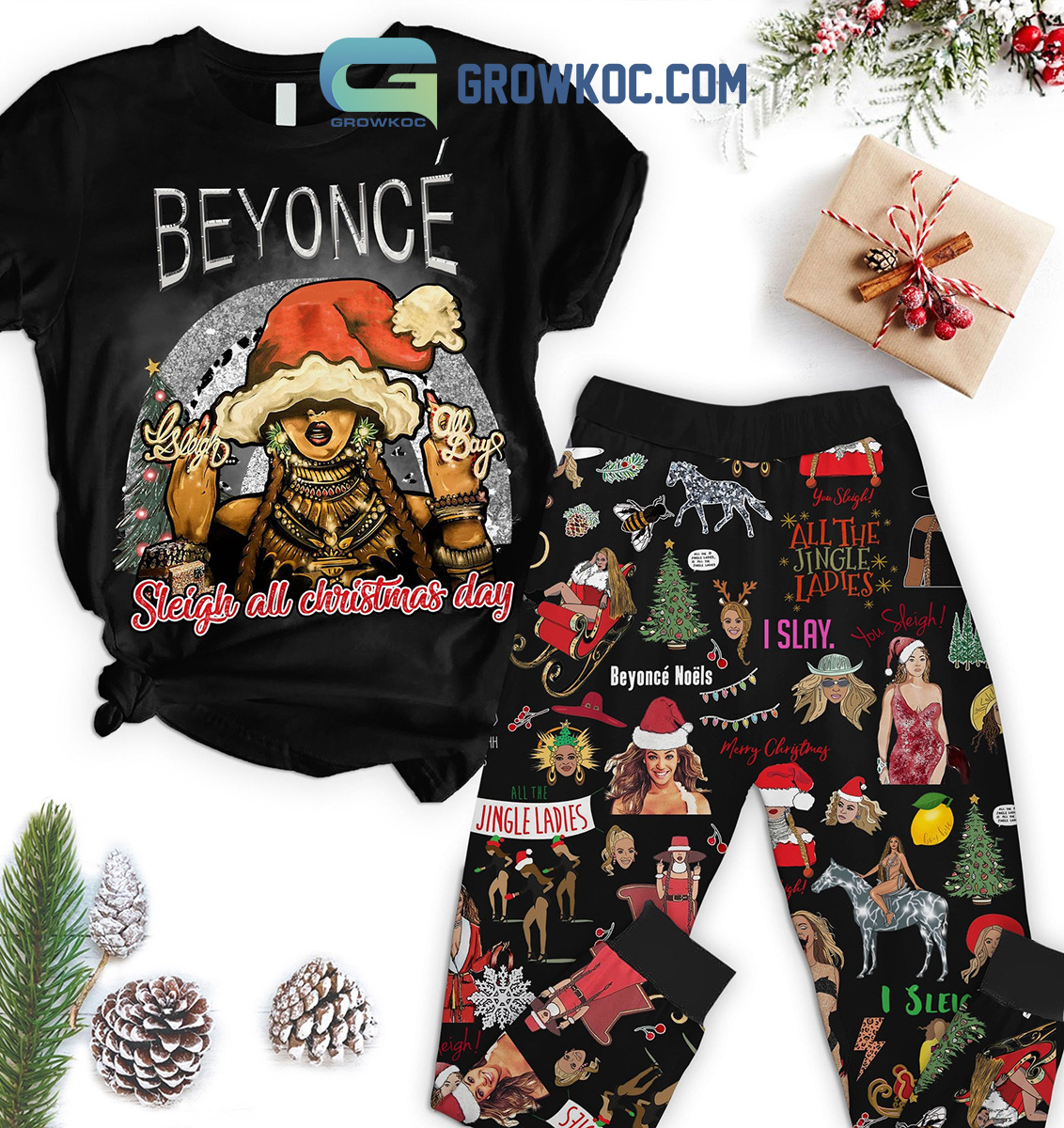 Beyonce Sleigh All Christmas Day Pajamas Set2B1 Ee0CR