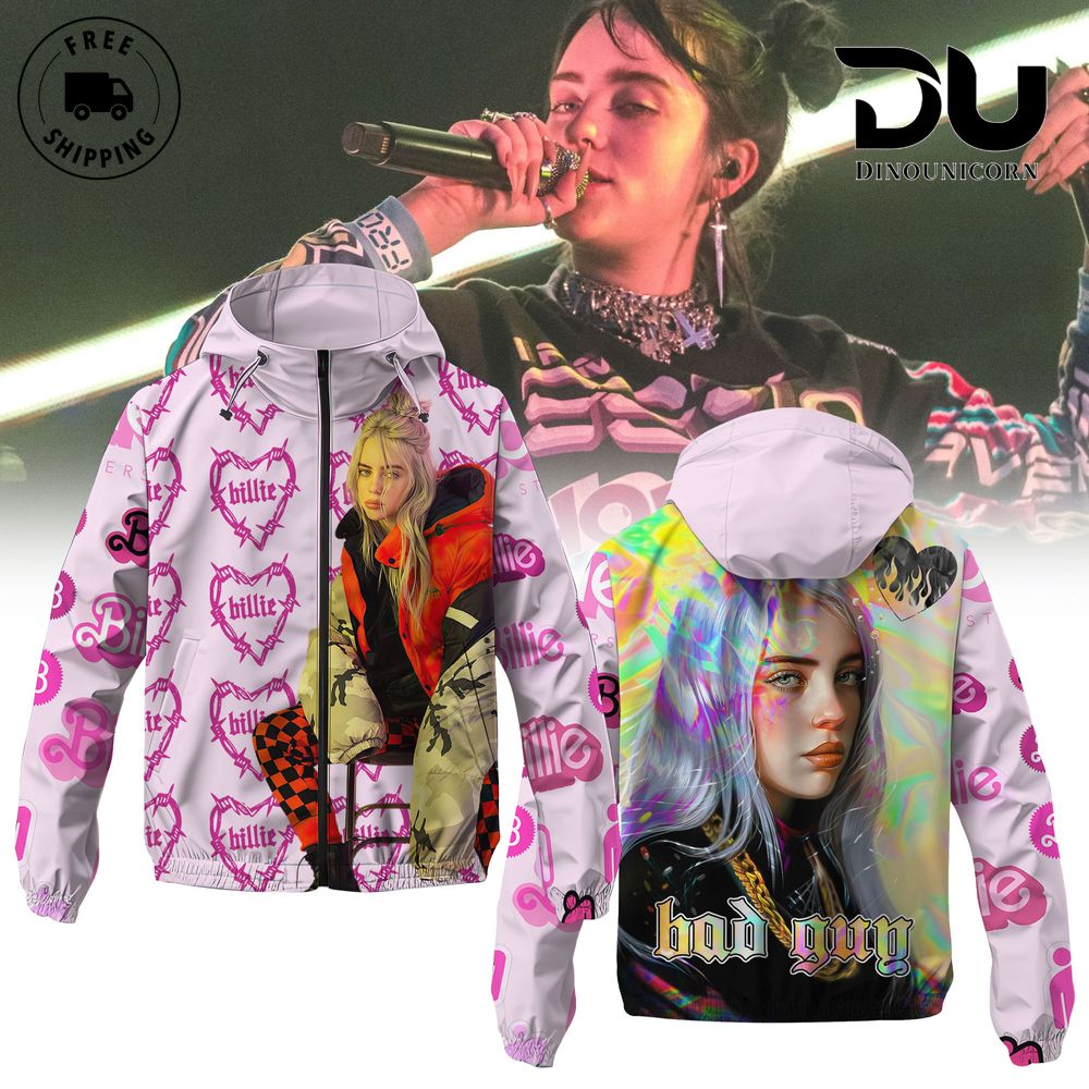 Billie Eilish Bad Guy Windbreaker Outdoor Jacket 4