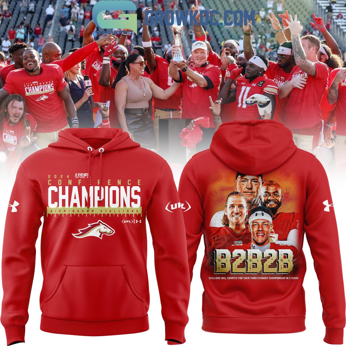 Birmingham Stallions USFL Conference Champions 2024 Hoodie Shirts 1 FjlSl