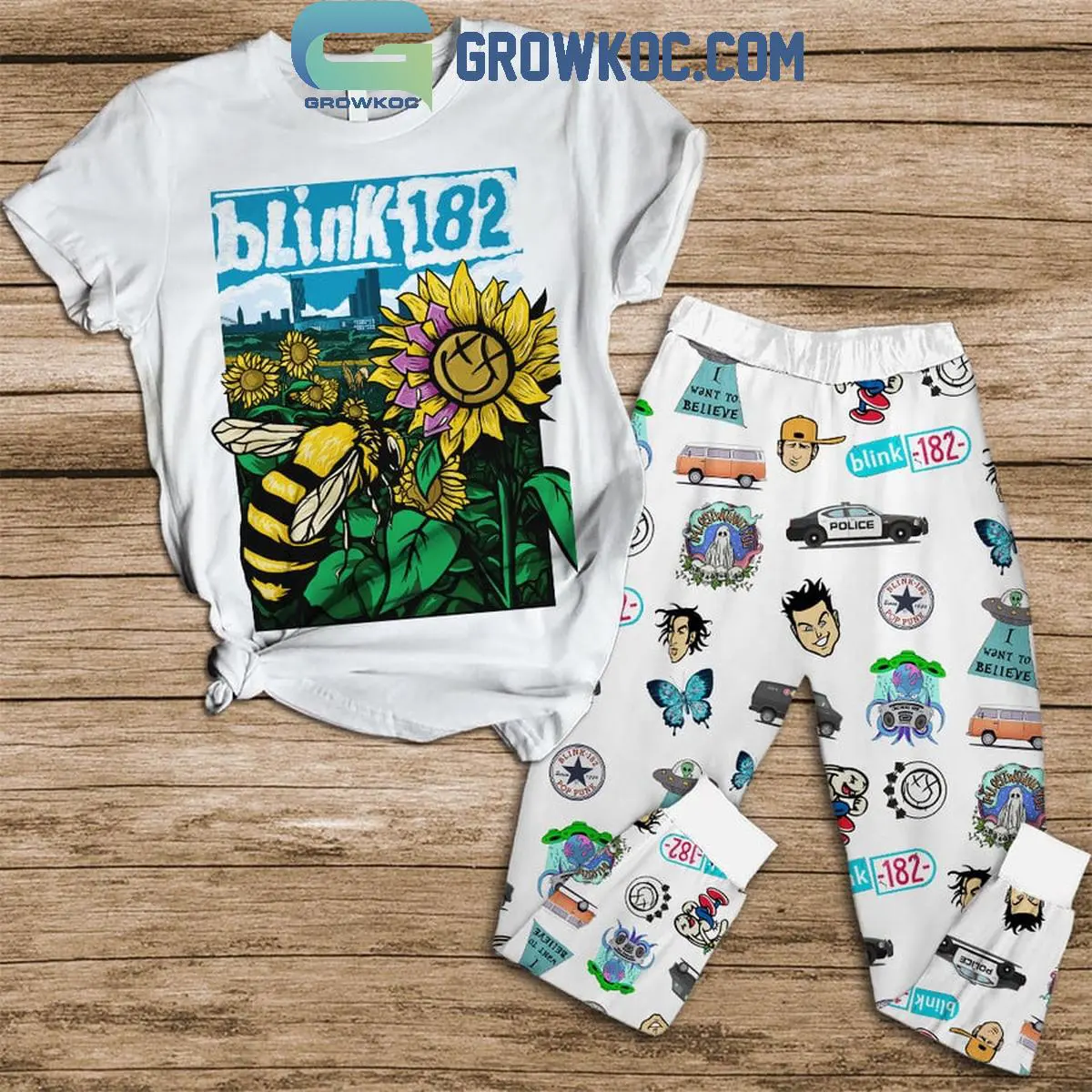 Blink 182 I Want To Be A Believer Fleece Pajamas Set 1 iTJsK