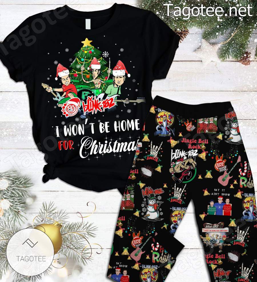 Blink 182 I Wont Be Home For Christmas Pajamas Set