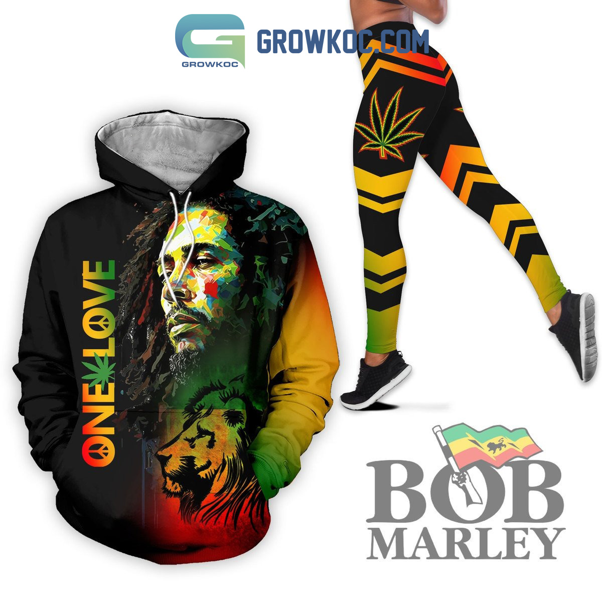 Bob Marley One Love Hoodie Leggings Set2B1 7lq8X