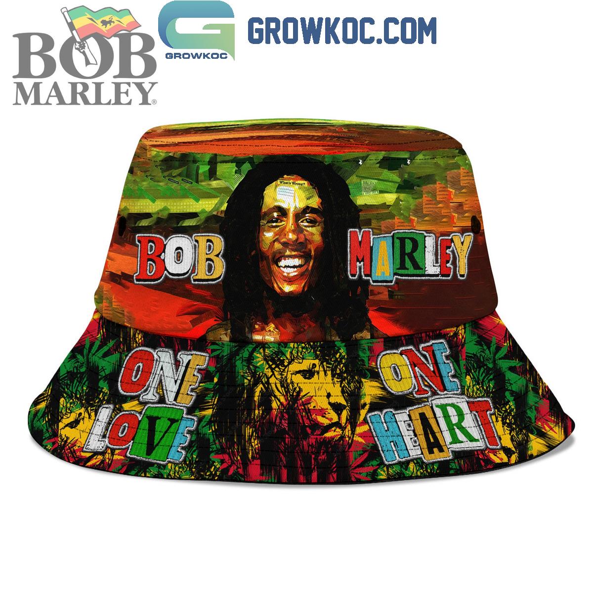 Bob Marley One Love One Bucket Hat 1 ilQdz