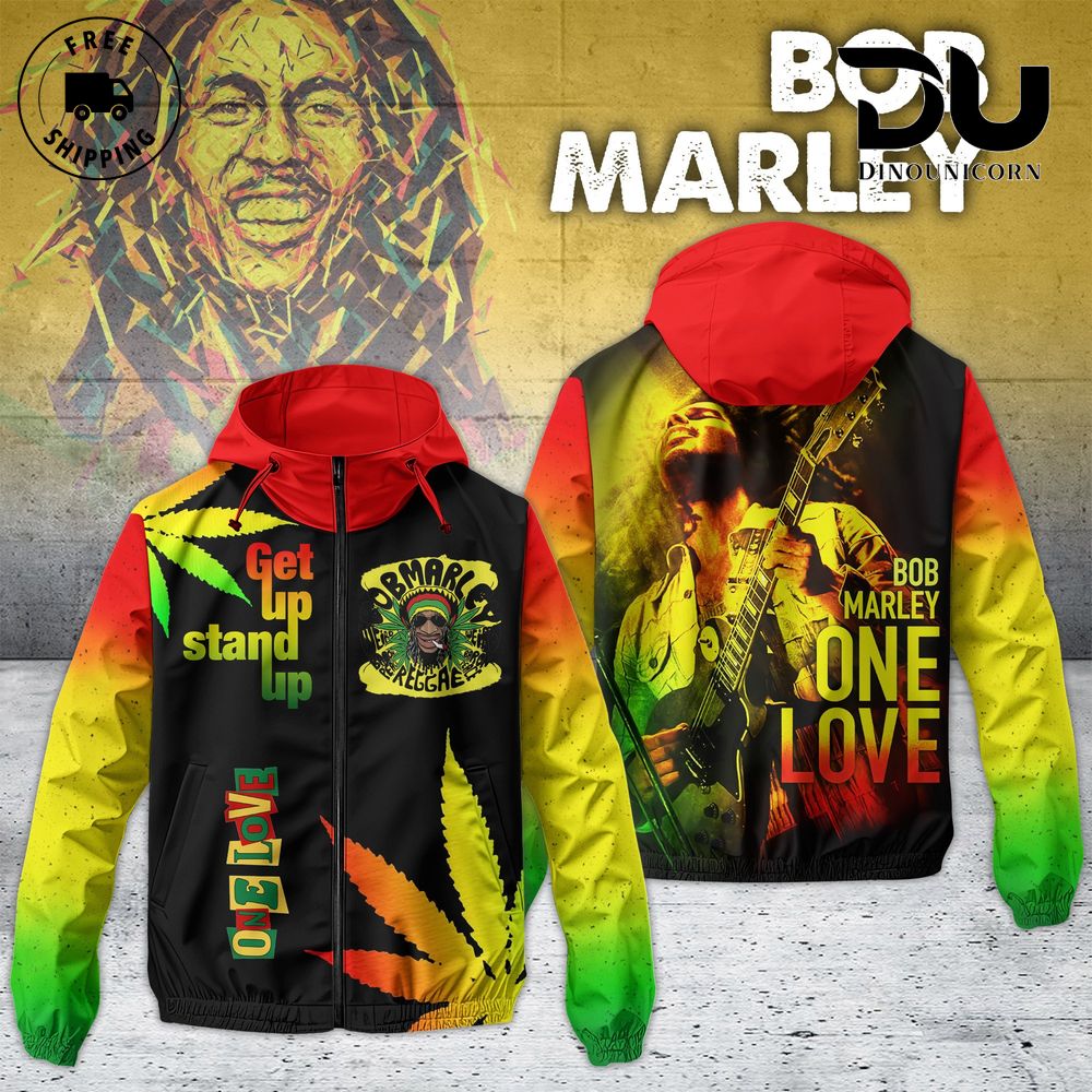 Bob Marley One Love Windbreaker Outdoor Jacket 1