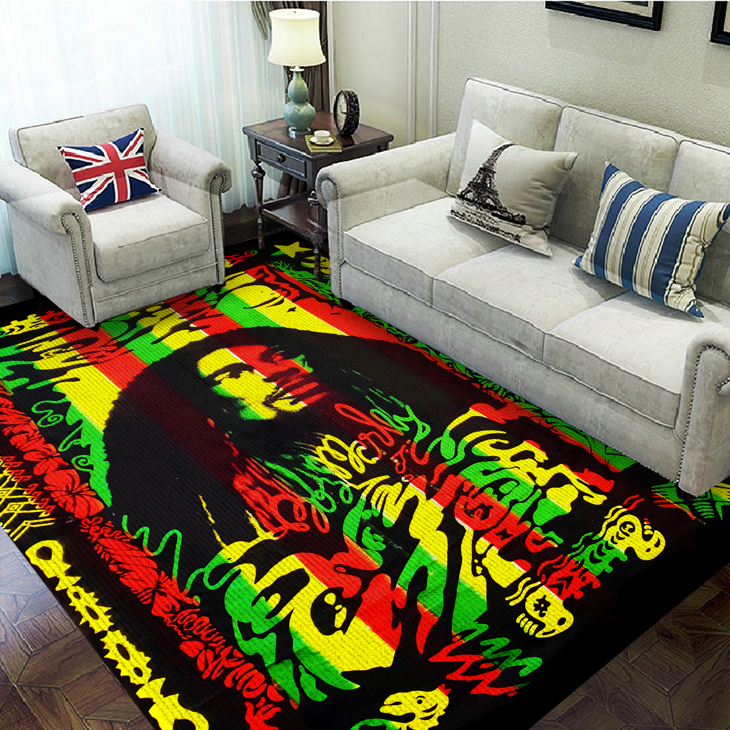 Bob Marley Rectangular Rug HUANNM4456 BM1 Yuna 1