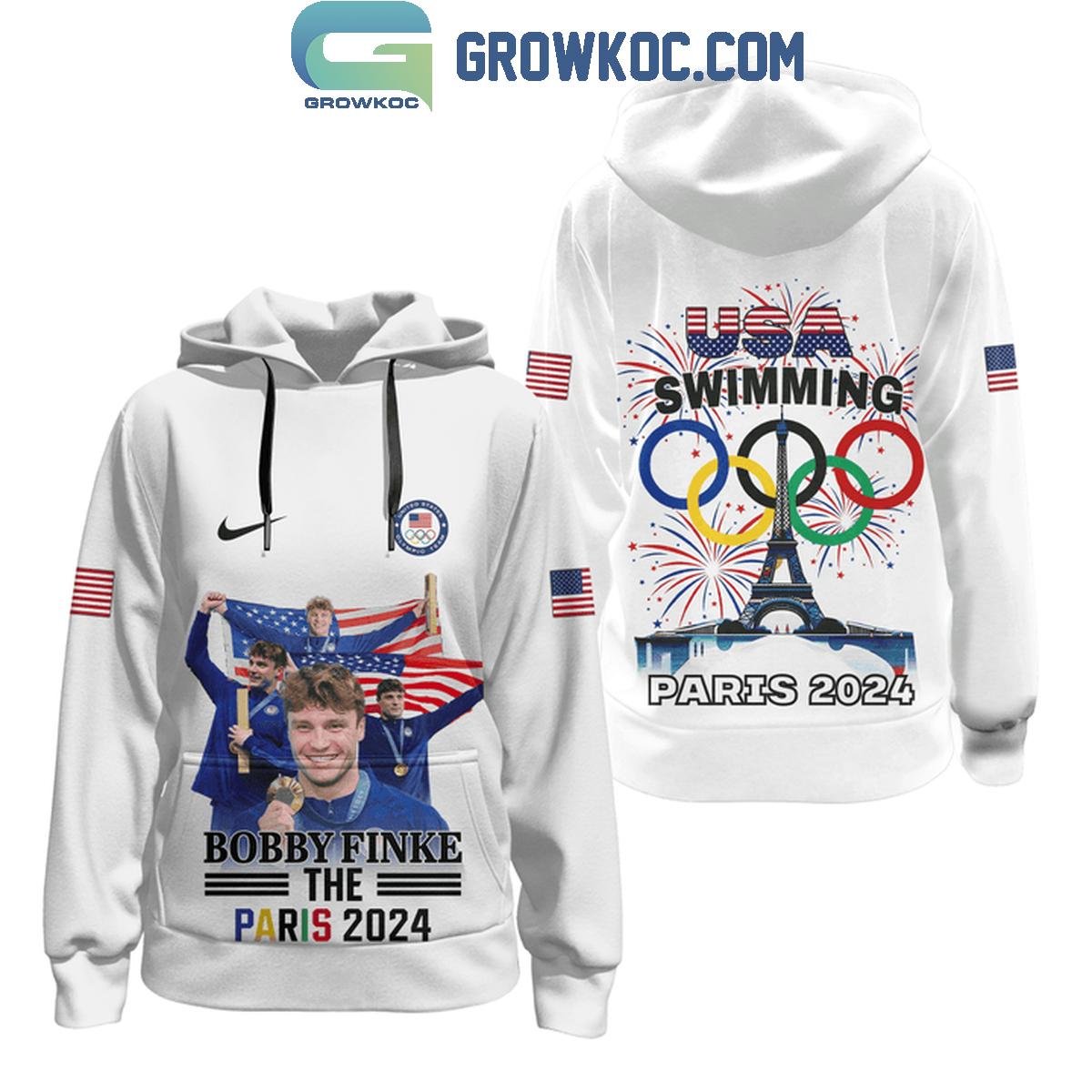 Bobby Finke Olympic Paris 2024 Team USA Swimming Hoodie Shirts 1 jiBDw