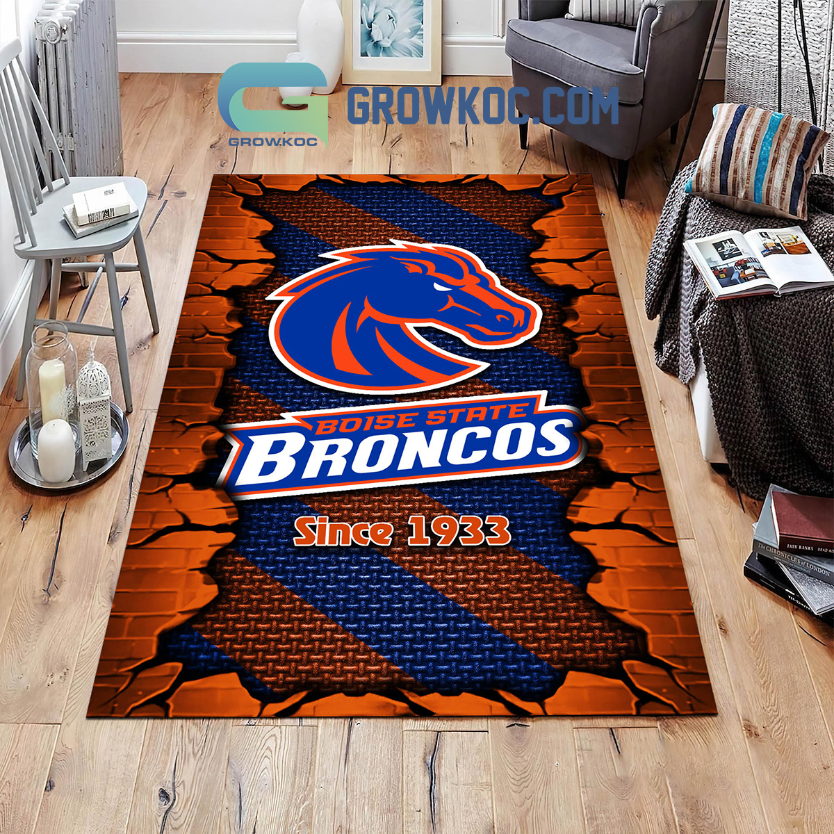 Boise State Broncos Football Team Living Room Rug2B1 DVffQ