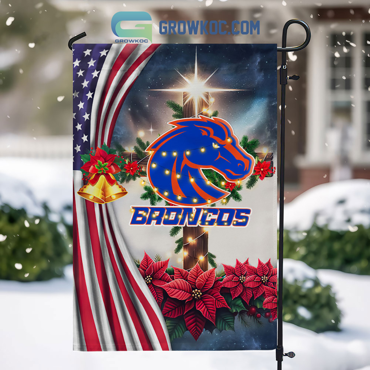 Boise State Broncos NCAA Jesus Christmas House Garden Flags2B1 eoj7K